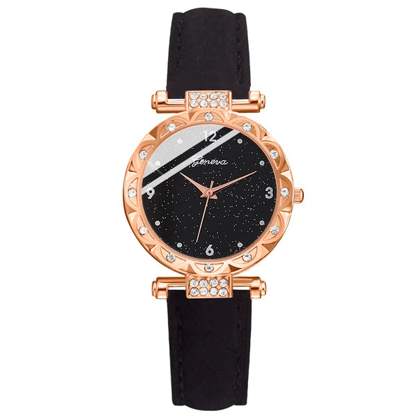 Elegant Rhinestone Watch Set